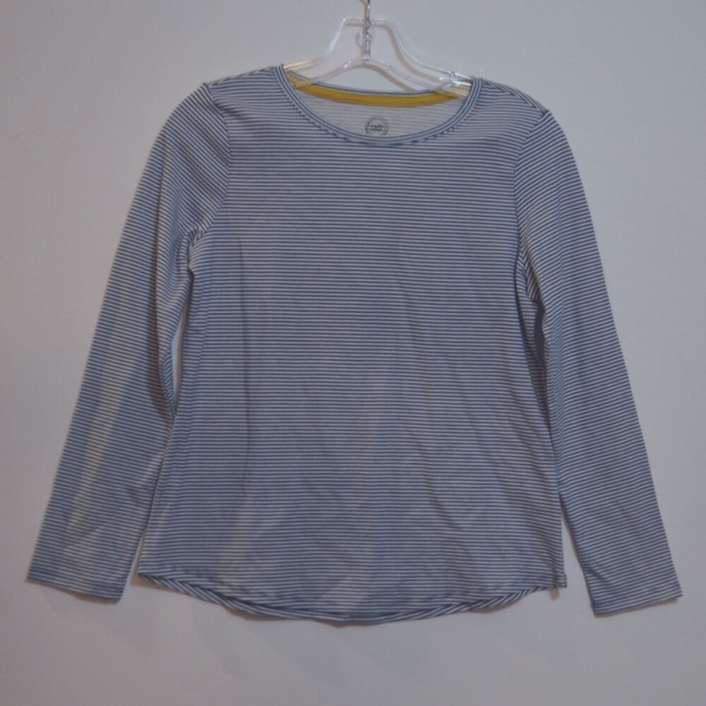 Wonder Nation White-Blue Stripes Prints Long Sleeves Tee Girls L (10-12) Plus